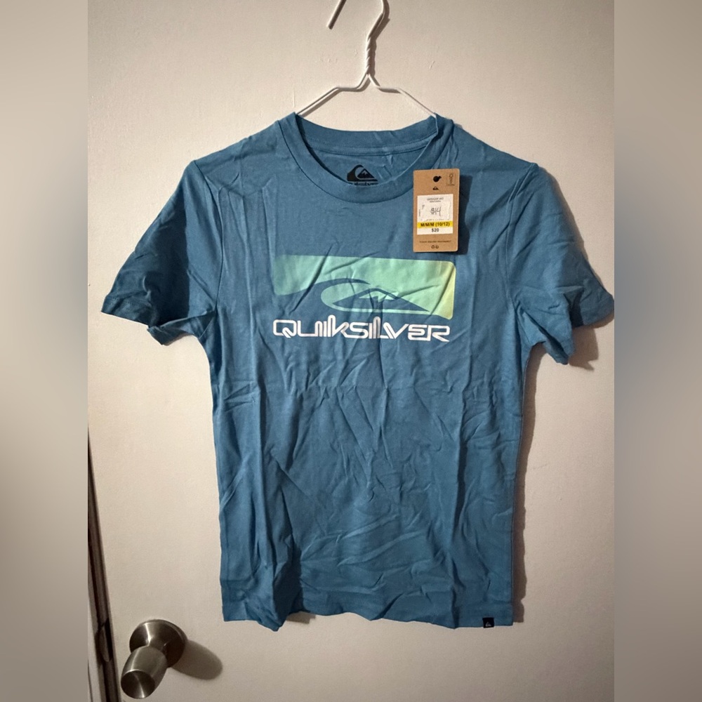 Boys Medium 10/12 Quiksilver Blue T-Shirt Tote11